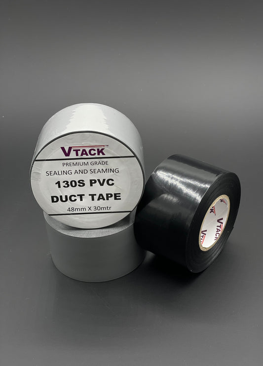 VTACK PVC Duct Tape Silver/Grey and Black 48mm x 30m available at MSTOR.