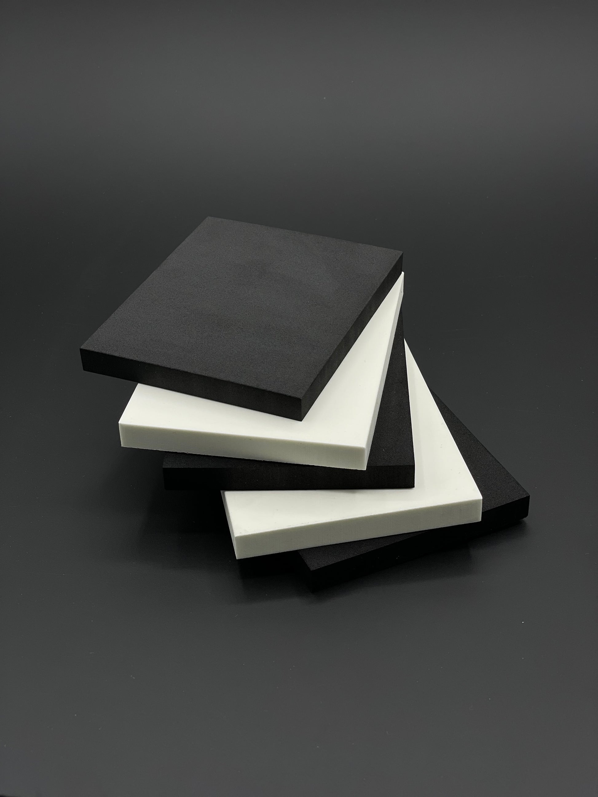 PE Foam sheets in black and white available at MSTOR.